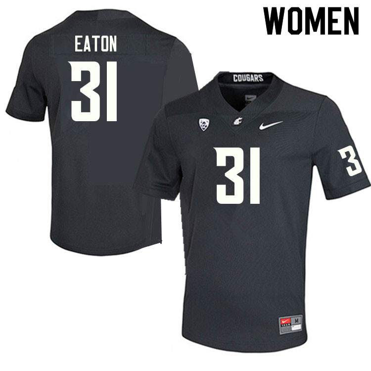 Women #31 Will Eaton Washington State Cougars College Football Jerseys Sale-Charcoal